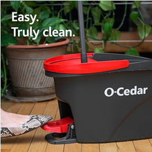 Load image into Gallery viewer, O-Cedar EasyWring Microfiber Spin Mop, Bucket Floor Cleaning System, Red, Gray, Standard