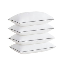 Load image into Gallery viewer, Acanva Cooling Bed Pillows for Sleeping, Luxury Hotel Quality 3D Microfiber Filling with Breathable Cover for Side Back and Stomach Sleepers, Reduces Neck Pain, King (Pack of 4), Black 4 Count