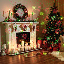 Load image into Gallery viewer, Christmas Projector Lights Outdoor, Christmas Laser Lights Landscape Spotlight Red and Green Star Show with Rf Wireless Remote Christmas Decoratiions for Outdoor Garden Patio Wall Xmas Holiday Party