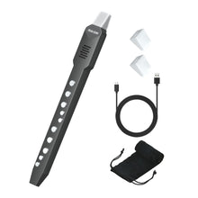 Load image into Gallery viewer, KONIX Digital Wind Instrument, DC02 Pro Electronic Wind Instrument Set with Removable Nozzle and Rechargeable Battery, Built-in 10 Musical Instrument Tones, Black