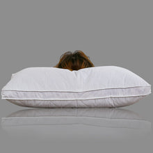 Load image into Gallery viewer, Three Geese Pack of 2 White Goose Feather Bed Pillows King Size - Soft 600 Thread Count 100% Cotton, Medium Firm,Soft Support Surround Fill Polyester, White Solid