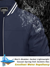 Load image into Gallery viewer, TACVASEN Jackets For Men Fashion Jackets Men Fashion Lightweight Jackets Spring Jackets Men Harrington Jacket Track Jacket Full Zip