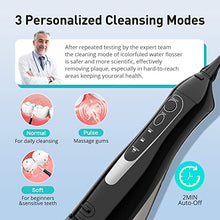 Load image into Gallery viewer, COSLUS Water Dental Flosser Teeth Pick: Portable Cordless Oral Irrigator 300ML Rechargeable Travel Irrigation Cleaner IPX7 Waterproof Electric Waterflosser Flossing Machine for Teeth Cleaning F5020E