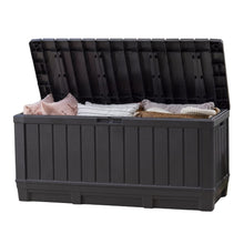 Load image into Gallery viewer, Keter Kentwood 92 Gallon Resin Deck Box-Organization and Storage for Patio Furniture Outdoor Cushions, Throw Pillows, Garden Tools and Pool Floats, Dark Grey