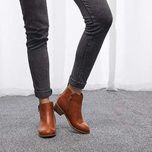 Load image into Gallery viewer, Jeossy Women's Ankle Boots, Fashion Low Heeled Winter Booties, 905-Yellow Brown, Size 8.5 US-Casual Short Boots (DJY905 Yellow Brown 08.5)