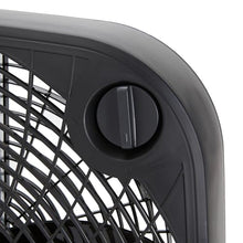 Load image into Gallery viewer, Amazon Basics 20-Inch Box fan, 3 Speeds, 5 Blades, Lightweight Design, Black, 67 Watts, 6.8"D x 20.86"W x 21.33"H