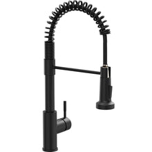 Load image into Gallery viewer, GIMILI Black Kitchen Faucet with Pull Down Sprayer Commercial Single Handle Lever Spring Kitchen Sink Faucet