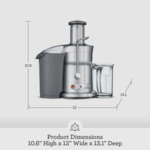 Load image into Gallery viewer, Breville Centrifugal Juicer, 800JEXL Juice Fountain Elite, Brushed Stainless Steel