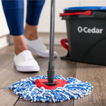 Load image into Gallery viewer, O-Cedar EasyWring RinseClean Microfiber Spin Mop & Bucket Floor Cleaning System, Grey