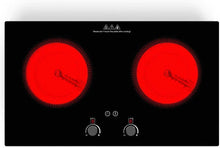 Load image into Gallery viewer, VBGK Electric Cooktop,2400W Electric Stove Top,Countertop and Built-in Hot Plate with Child Safety Lock, Timer, LED touch Knob Control,Overheat Protection,110V 2 Burner Induction Cooktop