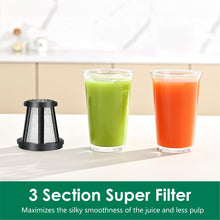 Load image into Gallery viewer, Slow Masticating Juicer,Brecious Cold Press Juicer with 2 Speed Modes & Quiet Motor,Juicer Machines Vegetable and Fruit with Reverse Function,Celery Juicer,BPA-Free,Easy to Clean (Black)
