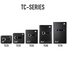 Load image into Gallery viewer, Tenamic Biometric Fingerprint Safe Box 1.41 Cuft Security Box with Induction Light and Leather, Solid Alloy Steel Home Cabinet Safe, Black