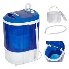 Load image into Gallery viewer, ZENY Portable Mini Washing Machine 5.7 lbs Washing Capacity Semi-Automatic Compact Washer Spinner Small Cloth Washer Laundry Appliances for Apartment, RV, Camping, Single Translucent Tub Blue