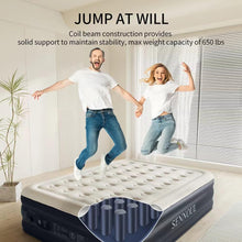 Load image into Gallery viewer, SENNOUL Air Mattress Queen with Built in Pump - 2 Mins Quick Self Inflatable,16"/650lbs Max Blow Up Bed, All Night Stability No Lost Air,No Peculiar Smell for Camping,Home,Guests & Portable Travel