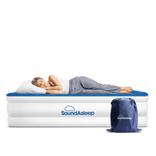 Load image into Gallery viewer, SoundAsleep Dream Series Luxury Air Mattress with ComfortCoil Technology & Built-in High Capacity Pump for Home & Camping- Double Height, Adjustable, Inflatable Blow Up, Portable - Queen Size
