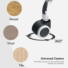 Load image into Gallery viewer, HOOBRO Height Adjustable Rolling Stool, 360° Rotating Drafting Chair, Multi-Purpose Office Desk Chair, Rolling Swivel Salon Stool Chair, for Barber Shop, Nail Salon, Office, Black SB01BY01G1