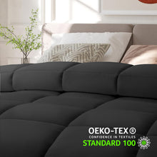 Load image into Gallery viewer, COHOME 2200 Series King Size Down Alternative Comforter Quilted Duvet Insert with Corner Tabs - All Season Reversible Luxury Hotel Bedding Comforter - Winter Warm - Reversible - Black