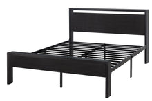 Load image into Gallery viewer, SHA CERLIN 14 Inch Full Size Metal Platform Bed Frame with Wooden Headboard and Footboard, Mattress Foundation, No Box Spring Needed, Large Under Bed Storage, Non-Slip Without Noise, Black Oak