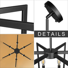 Load image into Gallery viewer, Klgxnrd 6-Light Modern Farmhouse Black Chandeliers for Entryway, Geometric Pendant Lights Kitchen Island, Hanging Industrial Metal Chandelier for Stairway Foyer Hallway Dining Room