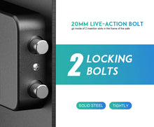 Load image into Gallery viewer, RPNB Deluxe Safe and Lock Box,Money Box,Digital Keypad Safe Box,Steel Alloy Drop Safe, Keypad Lock,Perfect for Home Office Hotel Business Jewelry Cash Use Storage,1.2 Cubic Feet