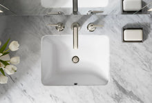 Load image into Gallery viewer, KOHLER 20000-0 Caxton Rectangle Undermount Bathroom Sink with Overflow Drain, 20-1/4" W x 15-11/16" D, White