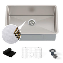 Load image into Gallery viewer, Beleeb Undermount Kitchen Sink 30" x 19", Scratch Resistant 3D Microbead Embossed Single Bowl Stainless Steel Sink with 10" Deep Basin,Easy Cleaning