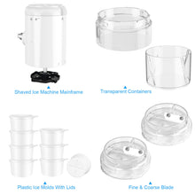 Load image into Gallery viewer, Shaved Ice Attachment for KitchenAid Stand Mixers with 8 Ice Molds, Ice Shaver Attachment, Snow Cone Attachment/Maker with Coarse and Fine Blades