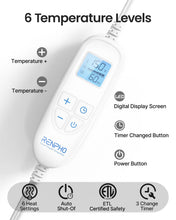 Load image into Gallery viewer, RENPHO Heating Pad for Back Pain Relief, Valentines Day Gifts for Her Him, Birthday Gifts for Women Men Mom, FSA HSA Eligible, Neck and Shoulder Heat Pad, Fast Heating, 24"x33", ETL Certified, Gray