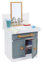 Load image into Gallery viewer, Little Tikes First Bathroom Sink with Real Working Faucet Pretend Play for Kids, 12 Bathroom Accessories, Interactive Unique Toy Multi-Color, Ages 2+ Grey