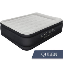 Load image into Gallery viewer, King Koil Air Mattress Queen with Built-In Pump, 20" Luxury Pillow Top Inflatable Airbed for Home, Camping, or Guests – Adjustable Firmness, Slip-Resistant, Waterproof, Durable Design, 1-Year Warranty