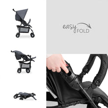 Load image into Gallery viewer, hauck Lightweight and Compact Travel Baby/Toddler Foldable Stroller, Sport, Charcoal/Stone