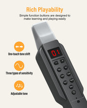 Load image into Gallery viewer, KONIX Digital Wind Instrument, DC02 Pro Electronic Wind Instrument Set with Removable Nozzle and Rechargeable Battery, Built-in 10 Musical Instrument Tones, Black