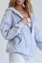 Load image into Gallery viewer, Trendy Queen Hoodies for Women Fall Clothes 2024 Zip up Oversized Sweatshirt Fleece Jackets Long Sleeve Comfy Winter Coats Clothes Teen Girls Fashion Cute Y2K Clothing Grey