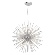 Load image into Gallery viewer, Modern Chrome Sputnik Chandeliers, 9-Light Satellite Pendant Light fixtures, Starburst Firework Ceiling Lights for Bedroom Living Room Dining Room Kitchen Island Hallway, E12 Socket(Dia:19.7'')