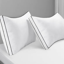Load image into Gallery viewer, Premium Pillows Queen Size Set of 2, Fluffy and Supportive 7D Down Alternative Bed Pillows, Luxury Soft Hotel Quality Gusseted Pillow for Side Back Stomach Sleepers, Relief Neck Head and Shoulder Pain
