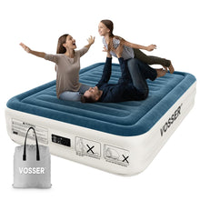 Load image into Gallery viewer, VOSSER Queen Air Mattress with Built-in Pump,Fast & Easy Inflation/Deflation Inflatable Mattress, Foldable Blow Up Mattress with Storage Bag, Inflatable Bed for Home, Camping & Guests