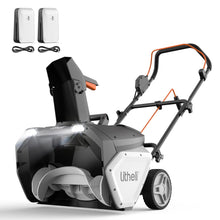 Load image into Gallery viewer, Litheli 2X20V Cordless Snow Blower, 20 Inch Snow Thrower with 4.0Ah Battery, Electric Snow Blowers with LED Spotlight and Brushless Motor for Walkways and Driveways