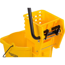 Load image into Gallery viewer, Carlisle FoodService Products Mop Bucket with Side-Press Wringer for Floor Cleaning, Restaurants, Offices, And Janitorial Use, Polyproylene, 26 Quarts, Yellow