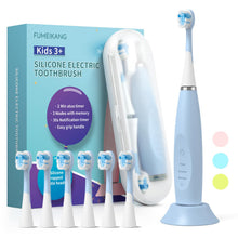Load image into Gallery viewer, FUMEIKANG Kids Electric Toothbrushes Sonic Rechargeable Tooth Brush Gifts for Boys and Girls Smart Timer Power Toothbrush - Blue 3 4 5 6 7 8 9 10 11 12 (Blue)