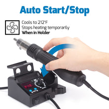 Load image into Gallery viewer, WEP 8858-V Hot Air Rework Station Kit with Compact Size, Integrated Nozzle Holder, 3 Nozzles, 2 Tweezers, Adjustable Temperature& Air Volume, PID Program, °C/°F Conversion and More