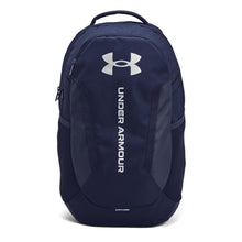 Load image into Gallery viewer, Under Armour Unisex-Adult Hustle 6.0 Backpack, (411) Midnight Navy/Midnight Navy/Metallic Silver, One Size Fits Most