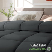 Load image into Gallery viewer, COHOME All Season King Size Comforter - Winter Warm Down Alternative Comforter - Quilted Duvet Insert with Corner Tabs - Premium 2100 Series Luxury Soft Hotel Comforter - Reversible - Dark Grey