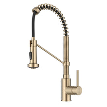 Load image into Gallery viewer, KRAUS Bolden Commercial Style 2-Function Single Handle Pull Down Kitchen Faucet in Spot-Free Antique Champagne Bronze, KPF-1610SFACB