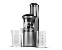Load image into Gallery viewer, nutribullet Slow Juicer, Slow Masticating Juicer Machine, Easy to Clean, Quiet Motor & Reverse Function, BPA-Free, Cold Press Juicer with Brush, 150 Watts, Charcoal Black, NBJ50300, 24-oz