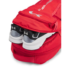Load image into Gallery viewer, Under Armour Unisex-Adult Hustle 6.0 Backpack, (600) Red/Red/Metallic Silver, One Size Fits Most