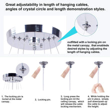 Load image into Gallery viewer, Dixun LED Chandeliers Modern Ceiling Light Fixture 3 Rings Adjustable Stainless Steel Pendant Light Chandelier for Bedrooms Living Room (Cool White)