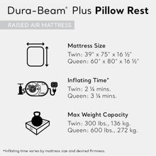 Load image into Gallery viewer, Intex 64121ED Dura-Beam Plus Pillow Rest Air Mattress: Fiber-Tech – Twin Size – Built-in Electric Pump – 16.5in Bed Height – 300lb Weight Capacity