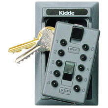 Load image into Gallery viewer, Kidde AccessPoint 001015 KeySafe Original Push Button Combination Permanent Key Lock Box, 5-Key, Titanium Gray