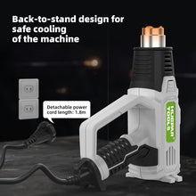 Load image into Gallery viewer, Huepar Tools Heat Gun 10 Accessories Hot Air Gun with LCD Digital Display, 122℉-1112℉(50℃-600℃) Temperature & Air Flow Adjustable, 12.5A, Overload Protection for Crafts, Shrinking PVC, Stripping Paint