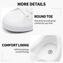 Load image into Gallery viewer, SERNIAL Women's White Tennis Shoes PU Leather Sneakers Casual Walking Shoes for Women(White,US9)
